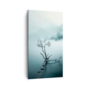 Lærredstryk - Billede på lærred - Ud af vand og tåge - 45x80 cm