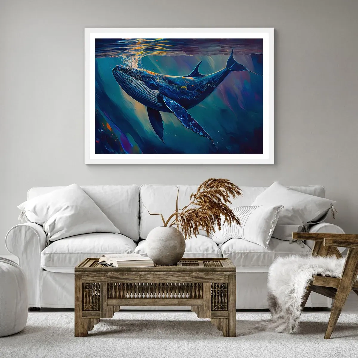 Plakat i hvid ramme - Velkommen til min verden - 50x40 cm