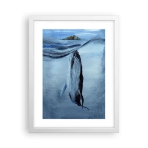 Plakat i hvid ramme - To verdener i nord - 30x40 cm