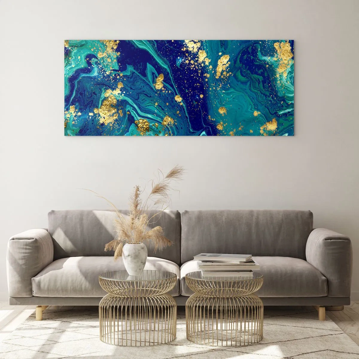 Billede på glas - Solblade  - 100x40 cm