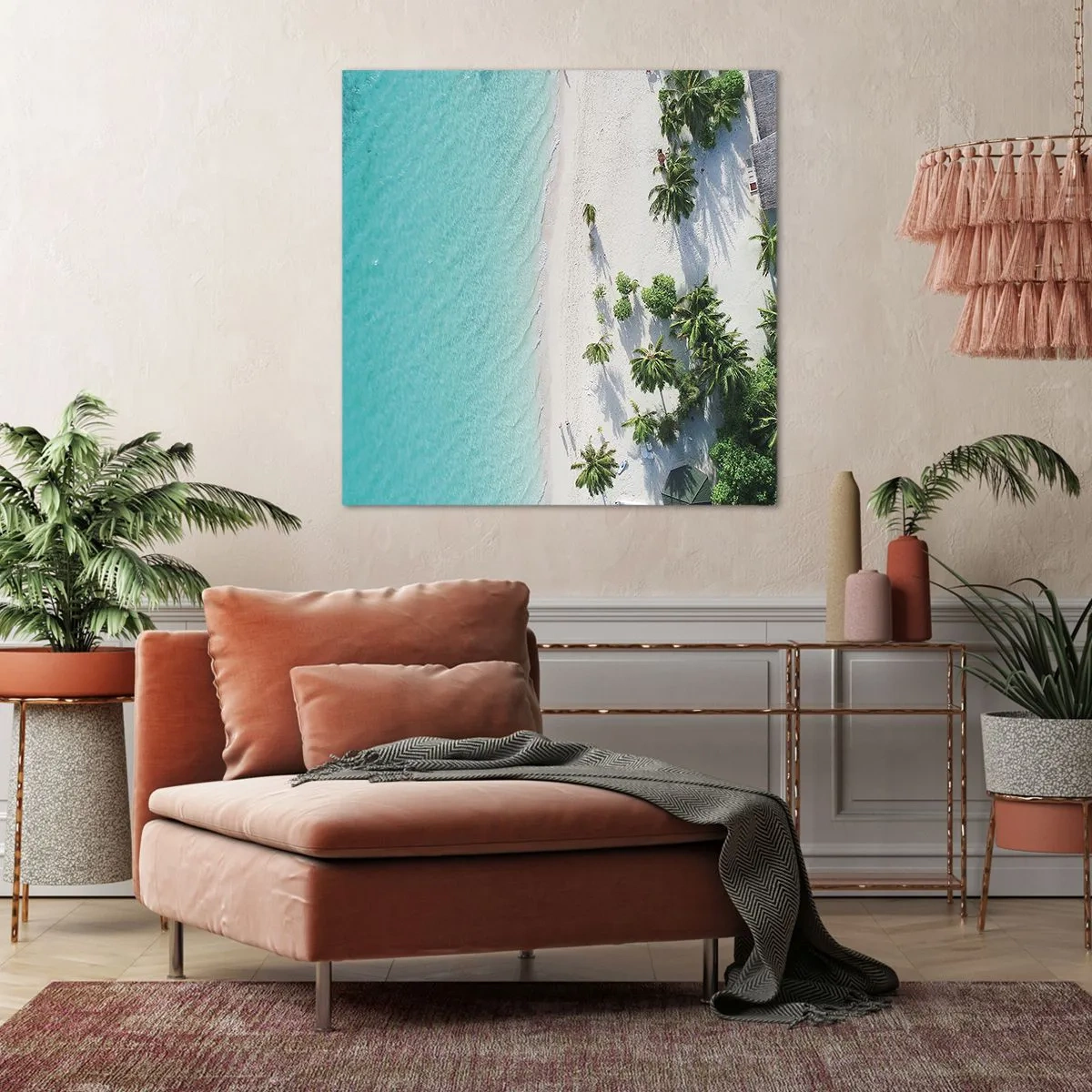 Lærredstryk - Billede på lærred - Ferie i paradis - 30x30 cm