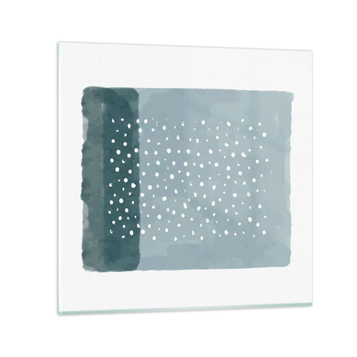 Billede på glas - Dyrket i blåt - 30x30 cm