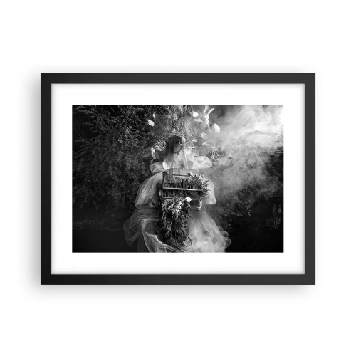 Plakat i sort ramme - Selve Moder - Naturen - 40x30 cm