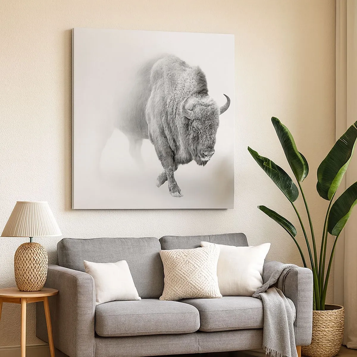 Lærredstryk - Billede på lærred - Kongen af prærien - 30x30 cm