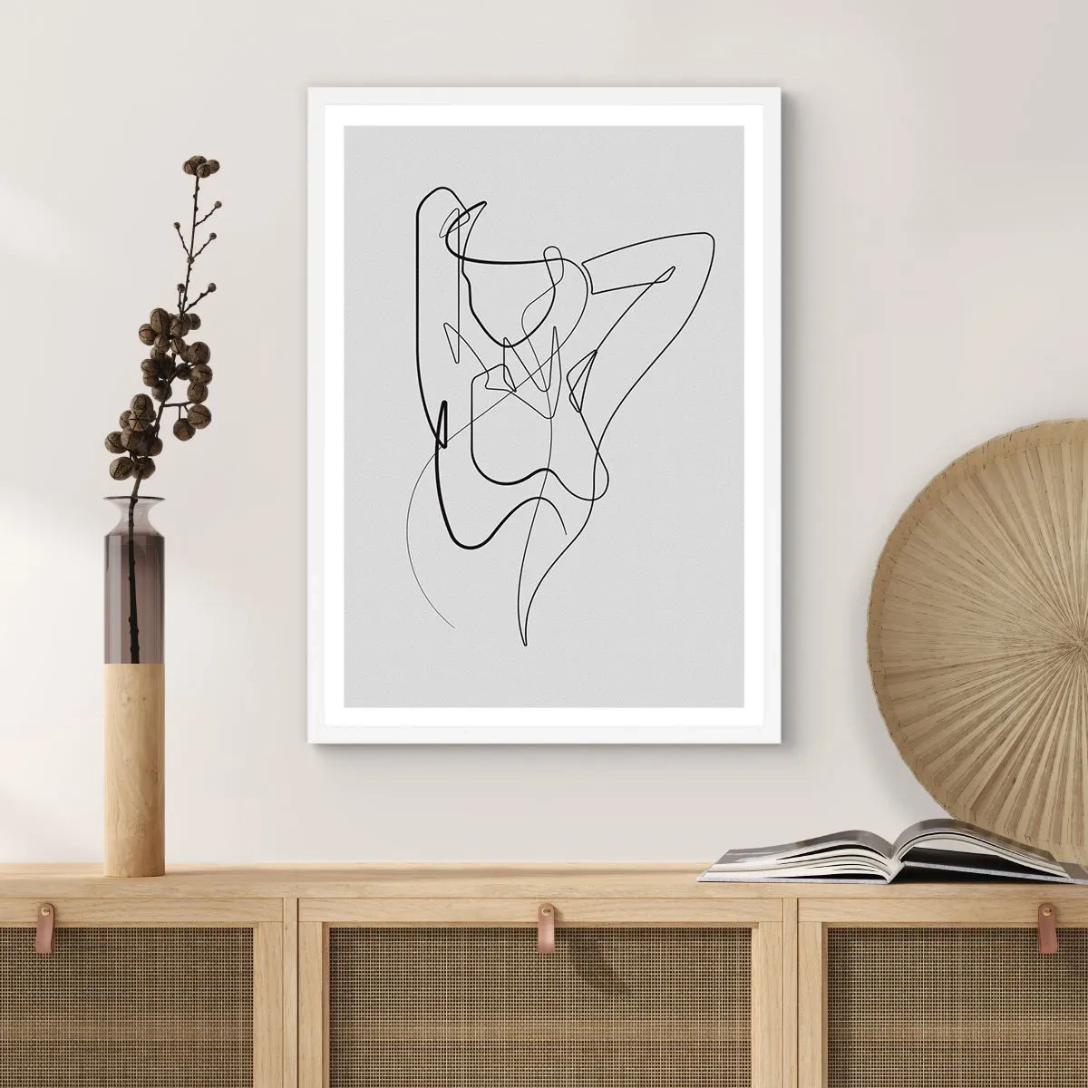 Plakat i hvid ramme - Virkelig, hvad er du for en person... - 70x100 cm