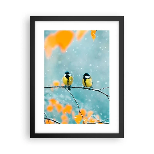 Plakat i sort ramme - Sladder om fugle - 30x40 cm