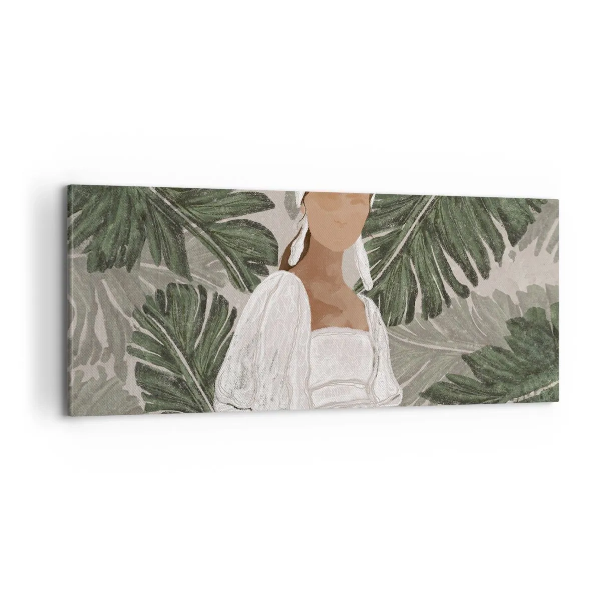 Lærredstryk - Billede på lærred - Eksotisk portræt - 100x40 cm