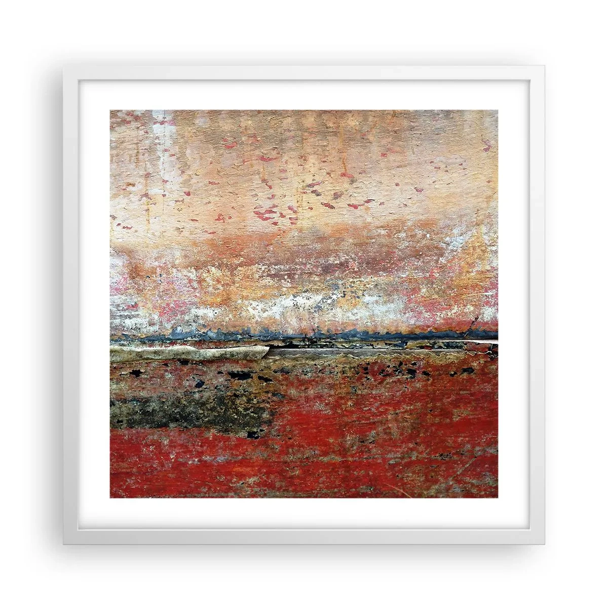 Plakat i hvid ramme - Måske er det havet - 50x50 cm