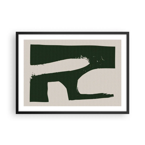 Plakat i sort ramme - Bugter af hvidt - 70x50 cm