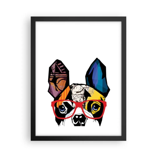 Plakat i sort ramme - Intellektuel - 30x40 cm