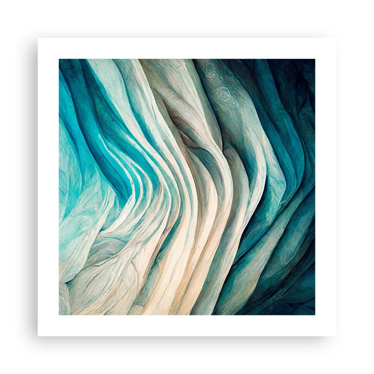 Plakat - Blå umættelighed - 50x50 cm