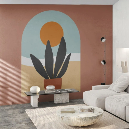 Fototapet Premium Sand - Små glæder - Blomst, Vindue, Stykke - 100x70 cm