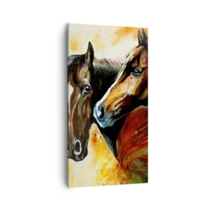 Lærredstryk - Billede på lærred - Dobbelt så charmerende - 55x100 cm