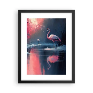 Plakat i sort ramme - En fugls tilflugtssted - 30x40 cm