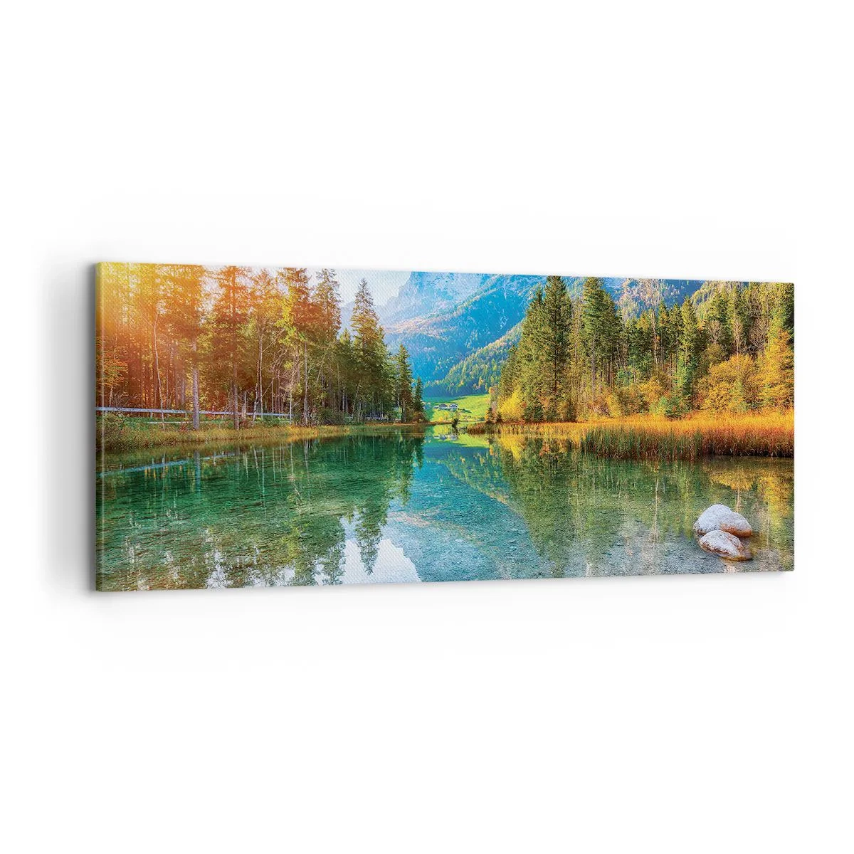 Lærredstryk - Billede på lærred - Efterårets blidhed - 100x40 cm