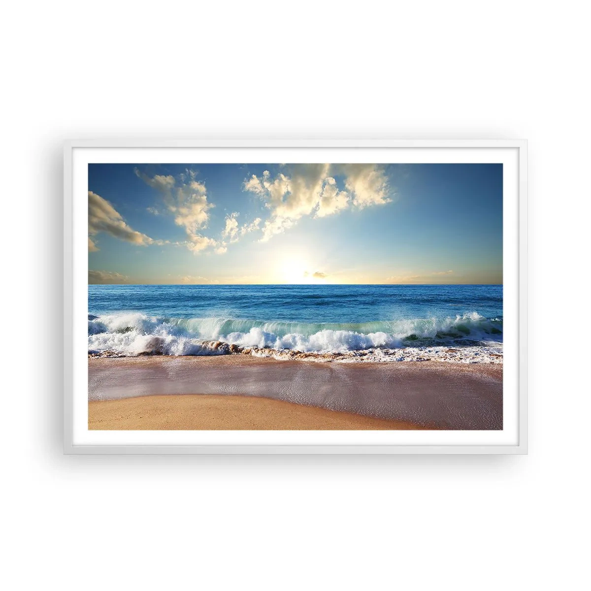 Plakat i hvid ramme - Bevægelse og stilhed på samme tid - 91x61 cm