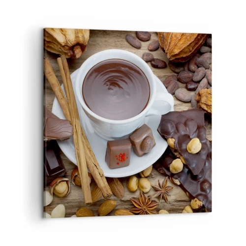 Lærredstryk - Billede på lærred - Fra en eventyrlig chokoladefabrik - 50x50 cm