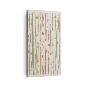 Lærredstryk - Billede på lærred - Musikalsk farvenotation - 45x80 cm