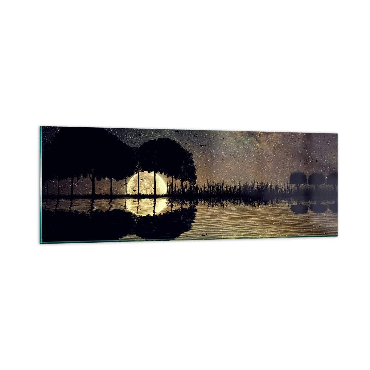 Billede på glas - En nat på kanten af verden - 90x30 cm