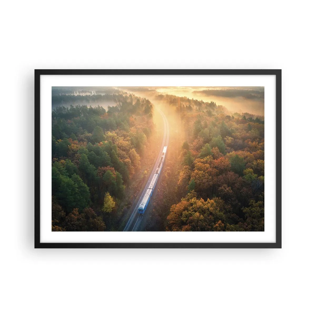 Plakat i sort ramme - Efterårsrejse - 70x50 cm