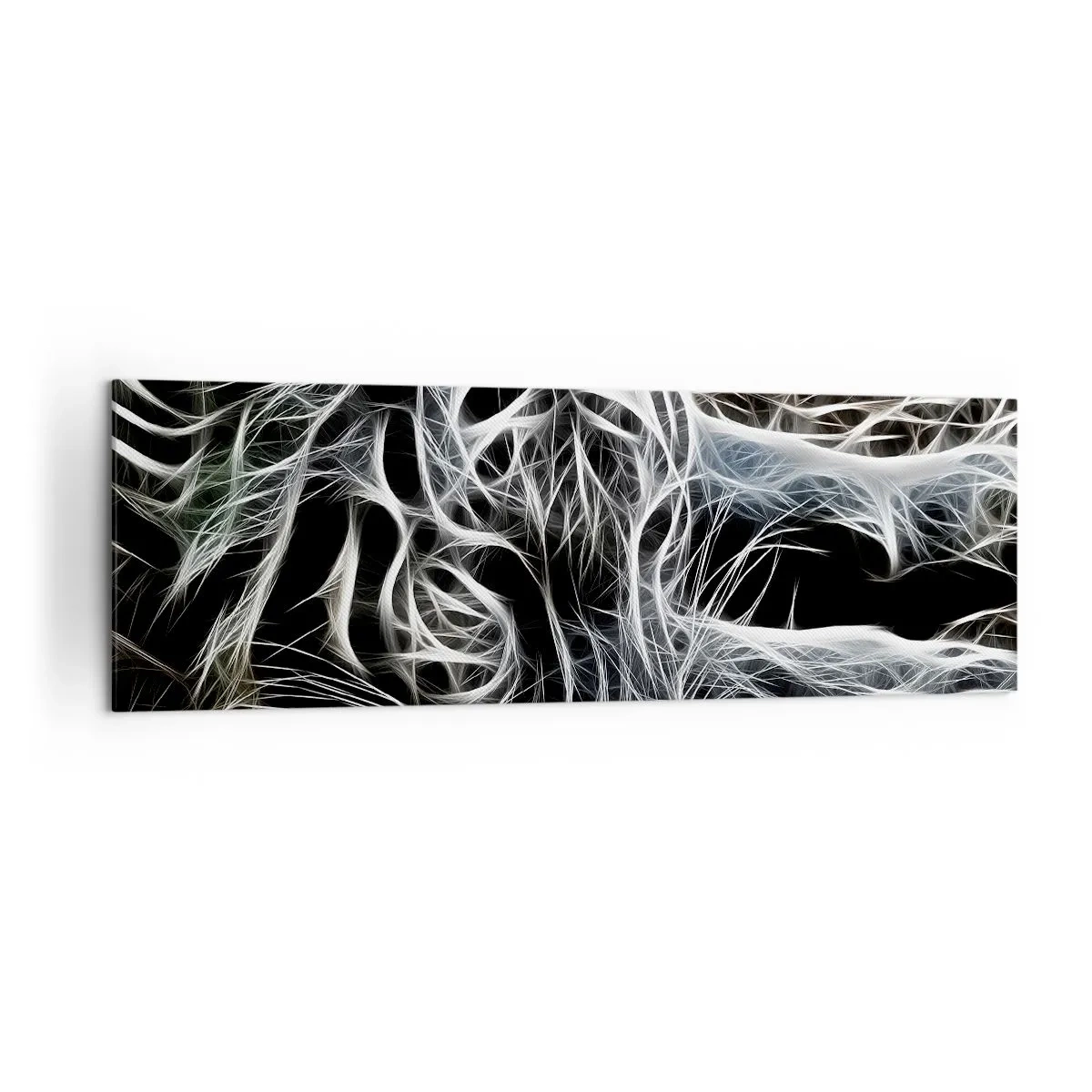 Lærredstryk - Billede på lærred - En undersøgelse af kattens lethed - 160x50 cm