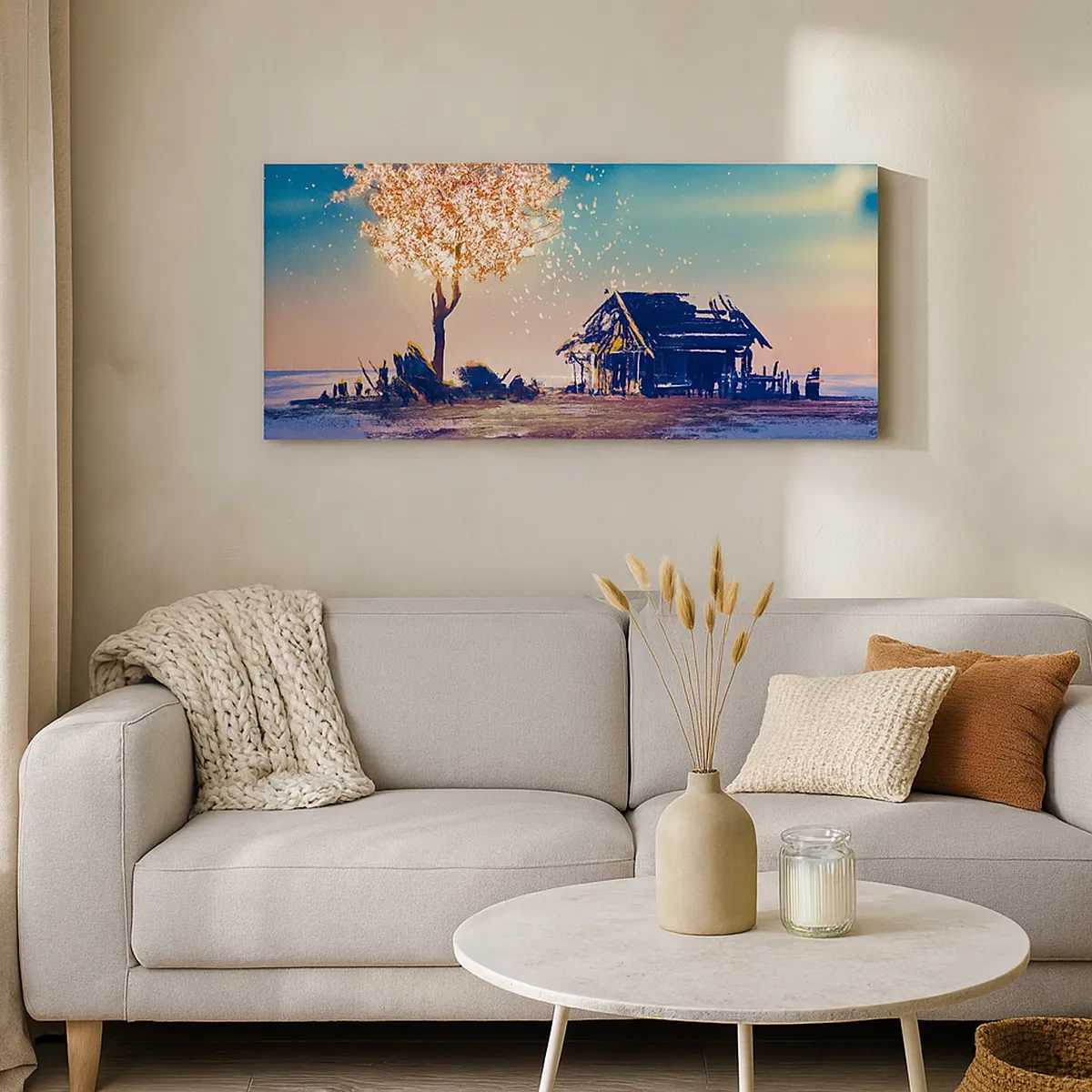 Lærredstryk - Billede på lærred - Naturen går ikke over - 30x30 cm