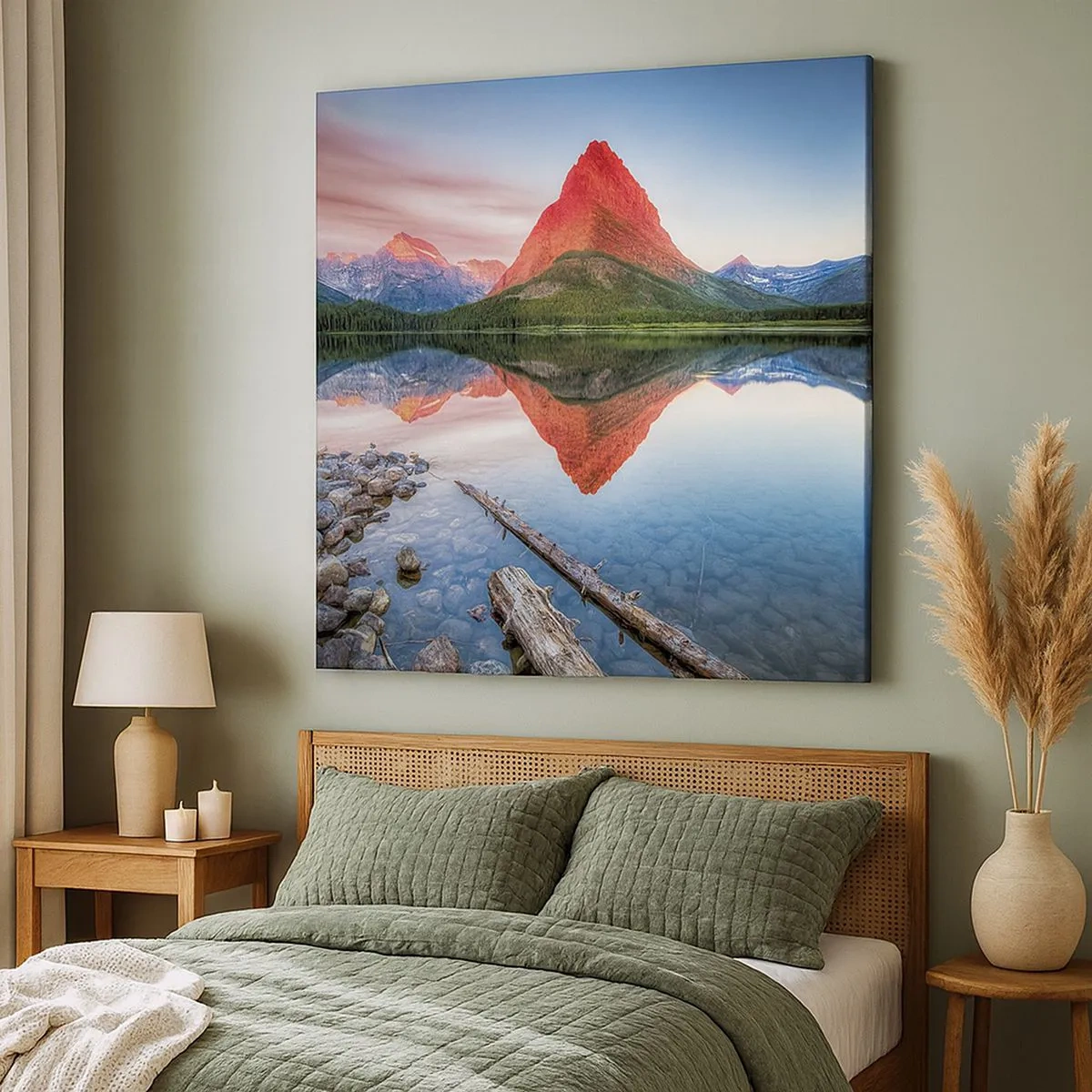 Lærredstryk - Billede på lærred - Varme og kulde - 30x30 cm