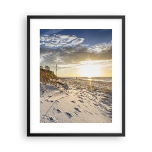 Plakat i sort ramme - Indbydelse til en vandretur - 40x50 cm