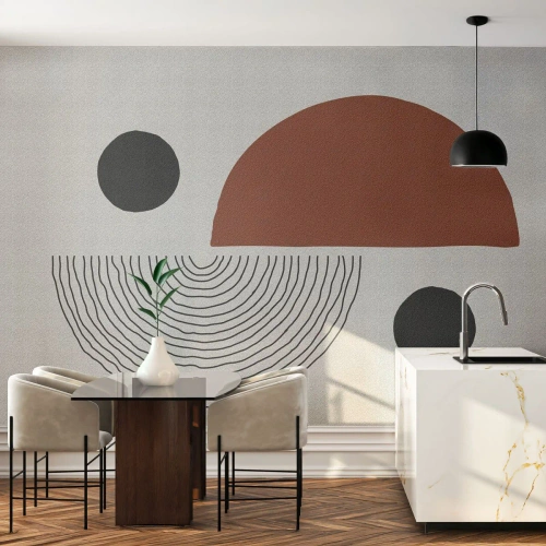 Fototapet Premium Canvas - Perfektion af hjulet - Abstraktion, Stykke, Moderne kunst - 350x256 cm