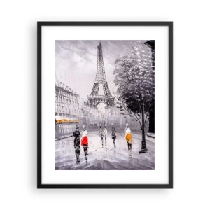 Plakat i sort ramme - En parisisk spadseretur - 40x50 cm