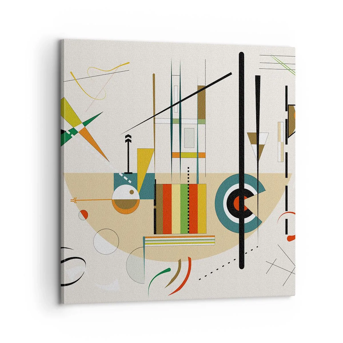 Lærredstryk - Billede på lærred - Og verden griner - 60x60 cm