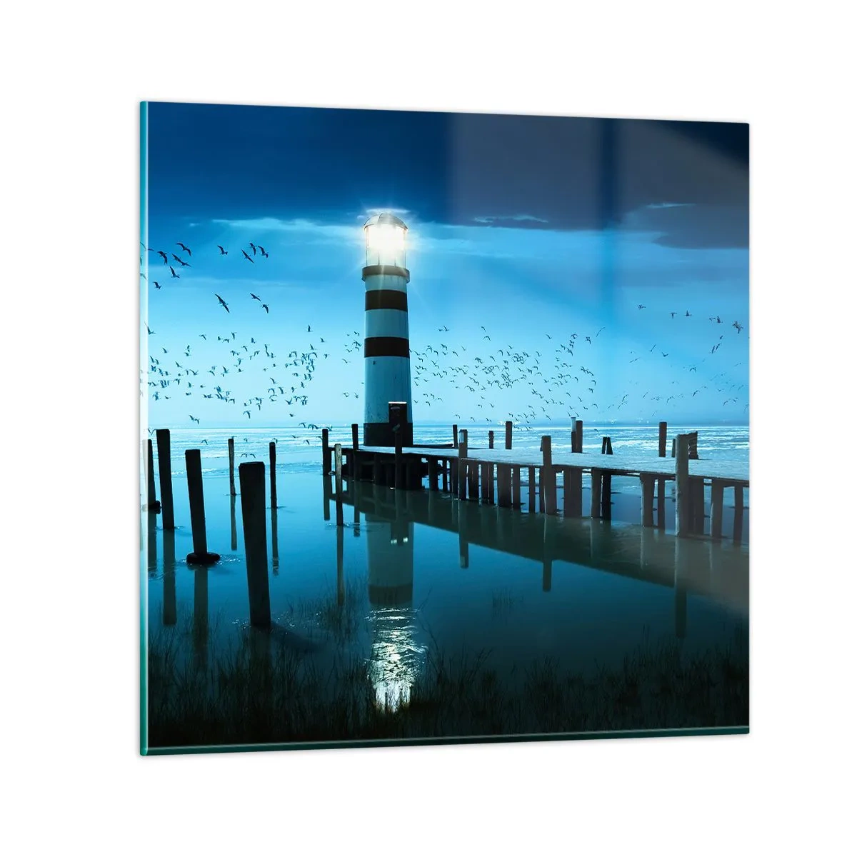 Billede på glas - Og du er ikke bange for mørket - 70x70 cm