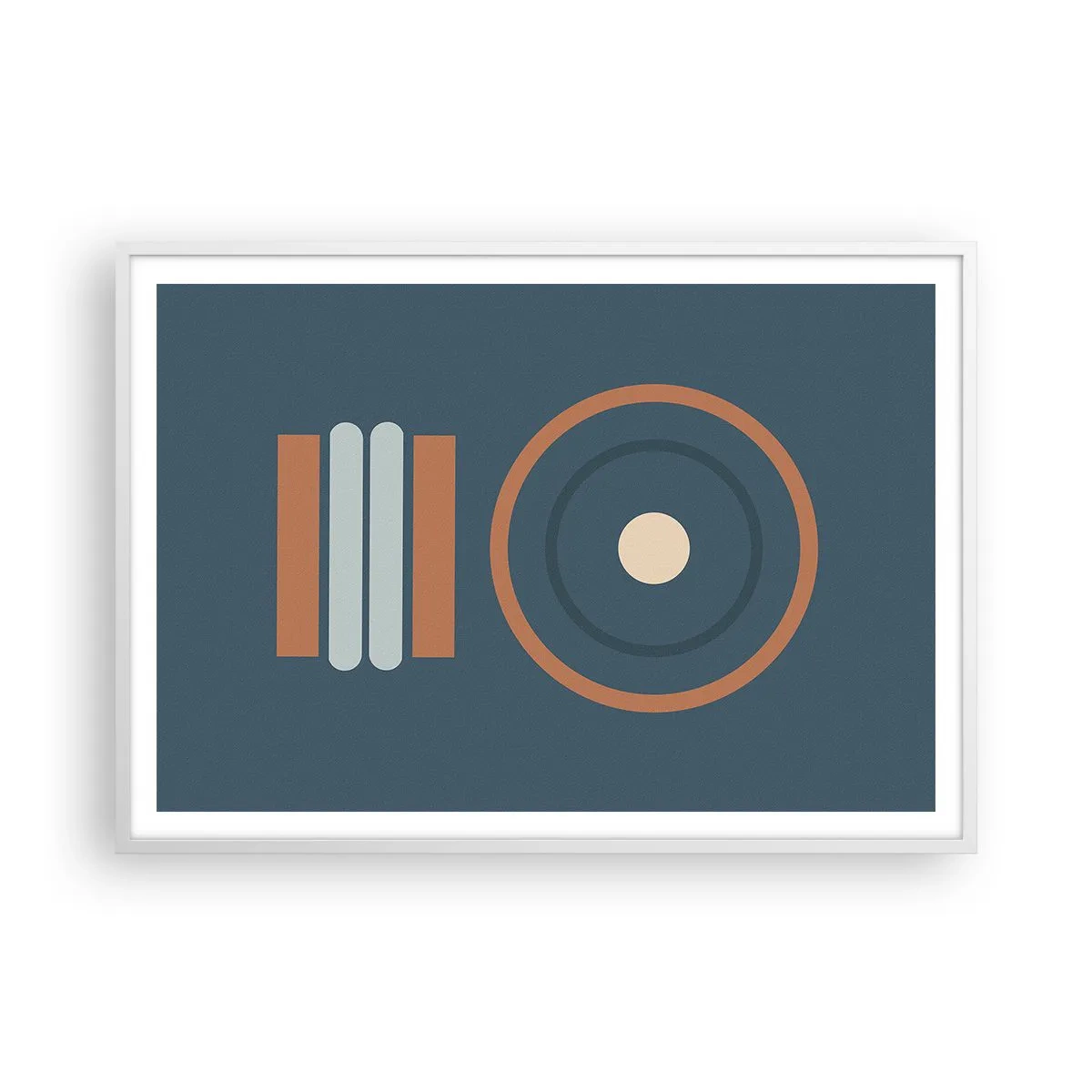 Plakat i hvid ramme - Essensen af tingene - 100x70 cm