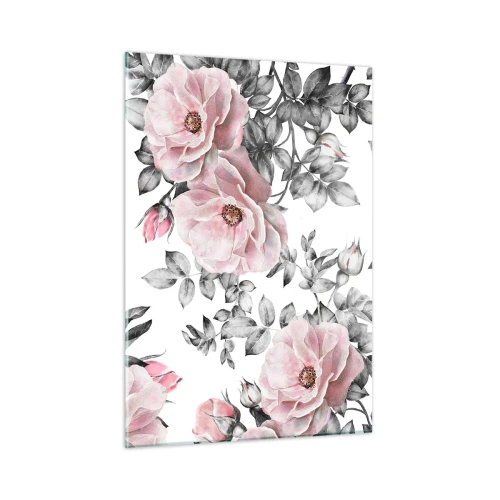 Billede på glas - Forsvind i rosenblomsterne - 50x70 cm