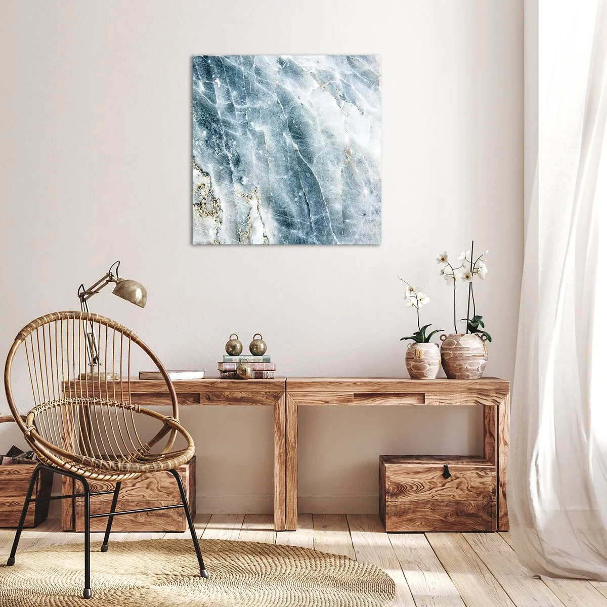 Lærredstryk - Billede på lærred - Isverden - 50x50 cm