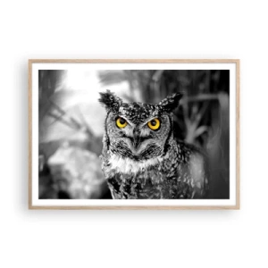 Plakat i ramme af lyst egetræ - Intet kan skjules - 100x70 cm