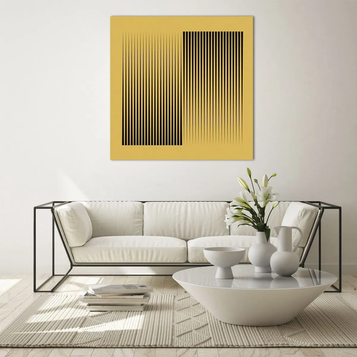 Billede på glas - Modsætningernes kvadrat - 30x30 cm