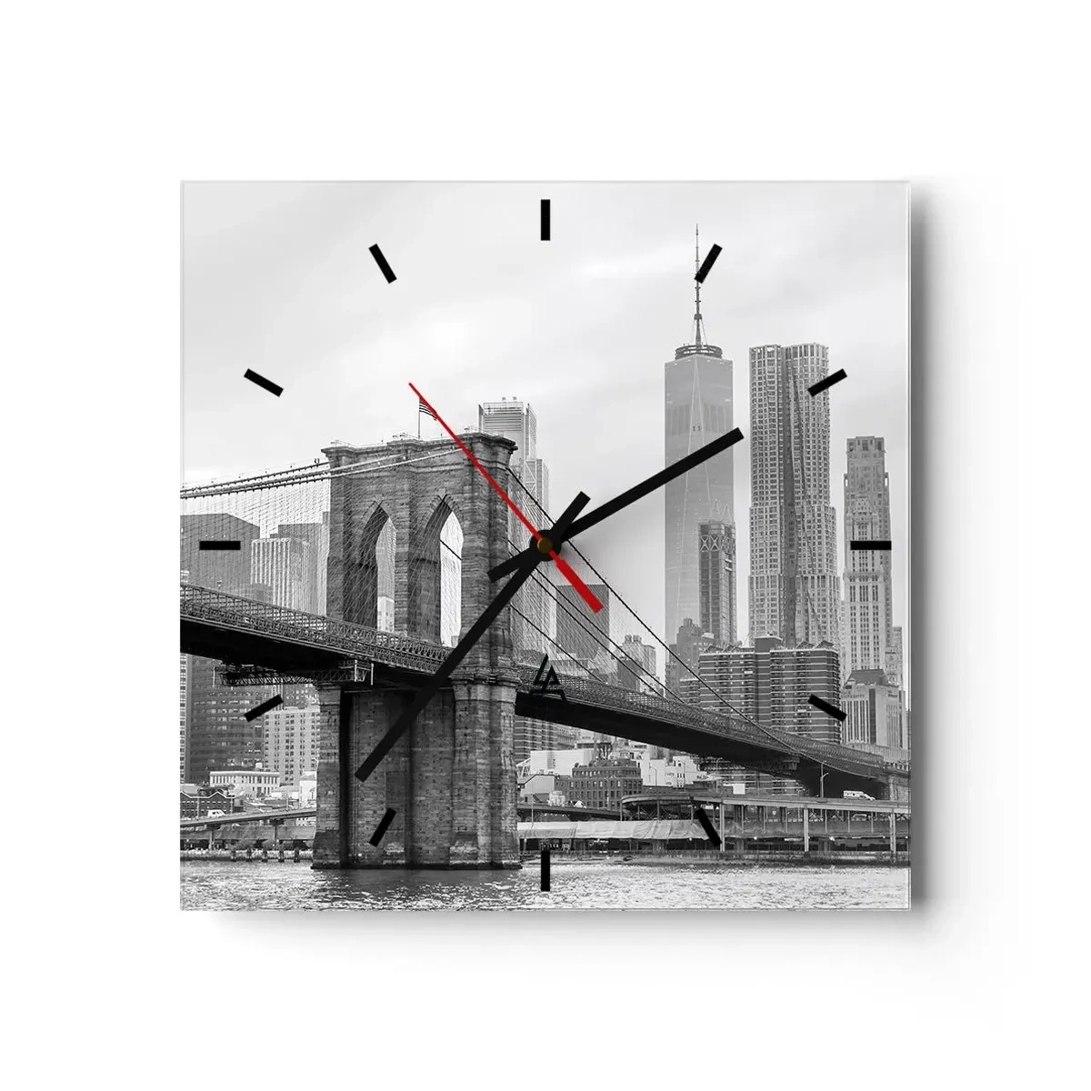 Vægur, Uret - New York stemning - 40x40 cm