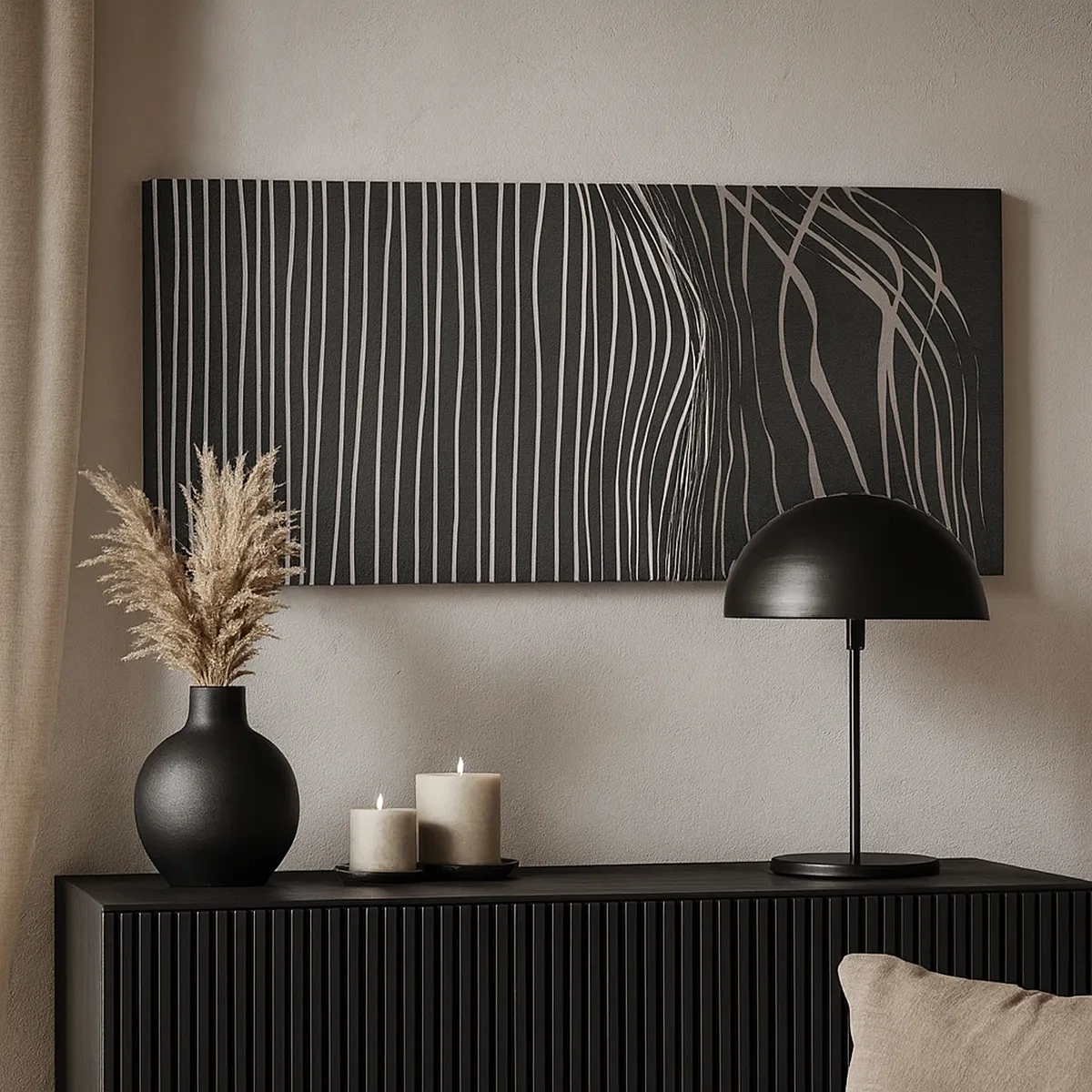 Lærredstryk - Billede på lærred - Rytme og accent - 30x30 cm