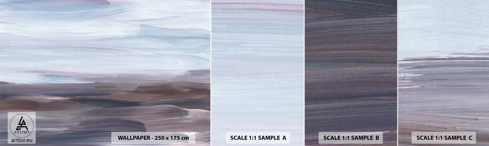 Fototapet Prøve Standard Eco - Elementer: vand - Maling, Stykke, Minimalisme - 100x30 cm