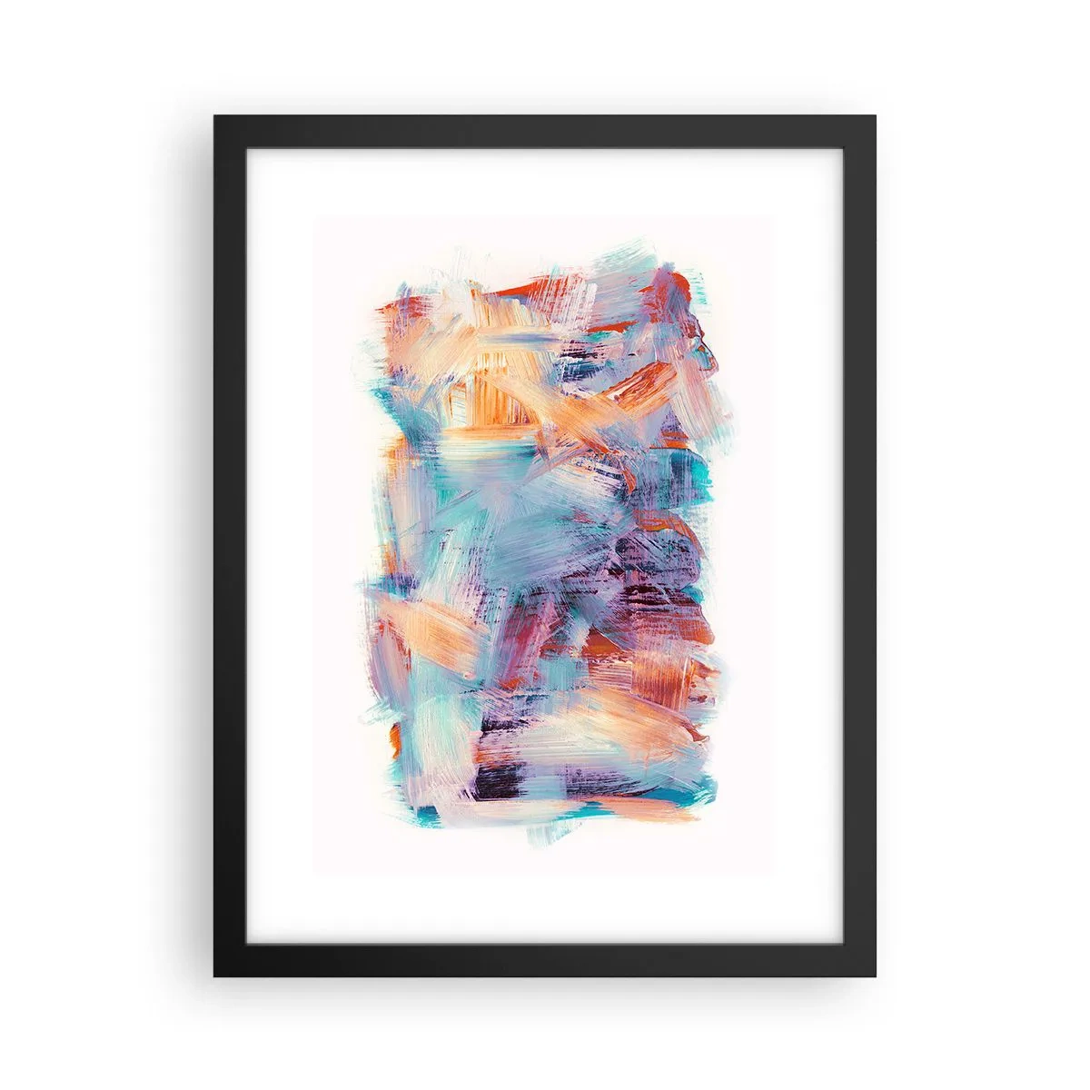 Plakat i sort ramme - Farverigt rod - 30x40 cm