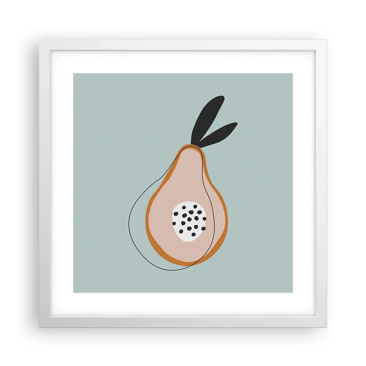 Plakat i hvid ramme - Trænge ind i tingenes natur - 40x40 cm