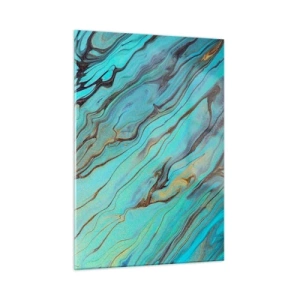 Billede på glas - Turkis tidevand - 50x70 cm