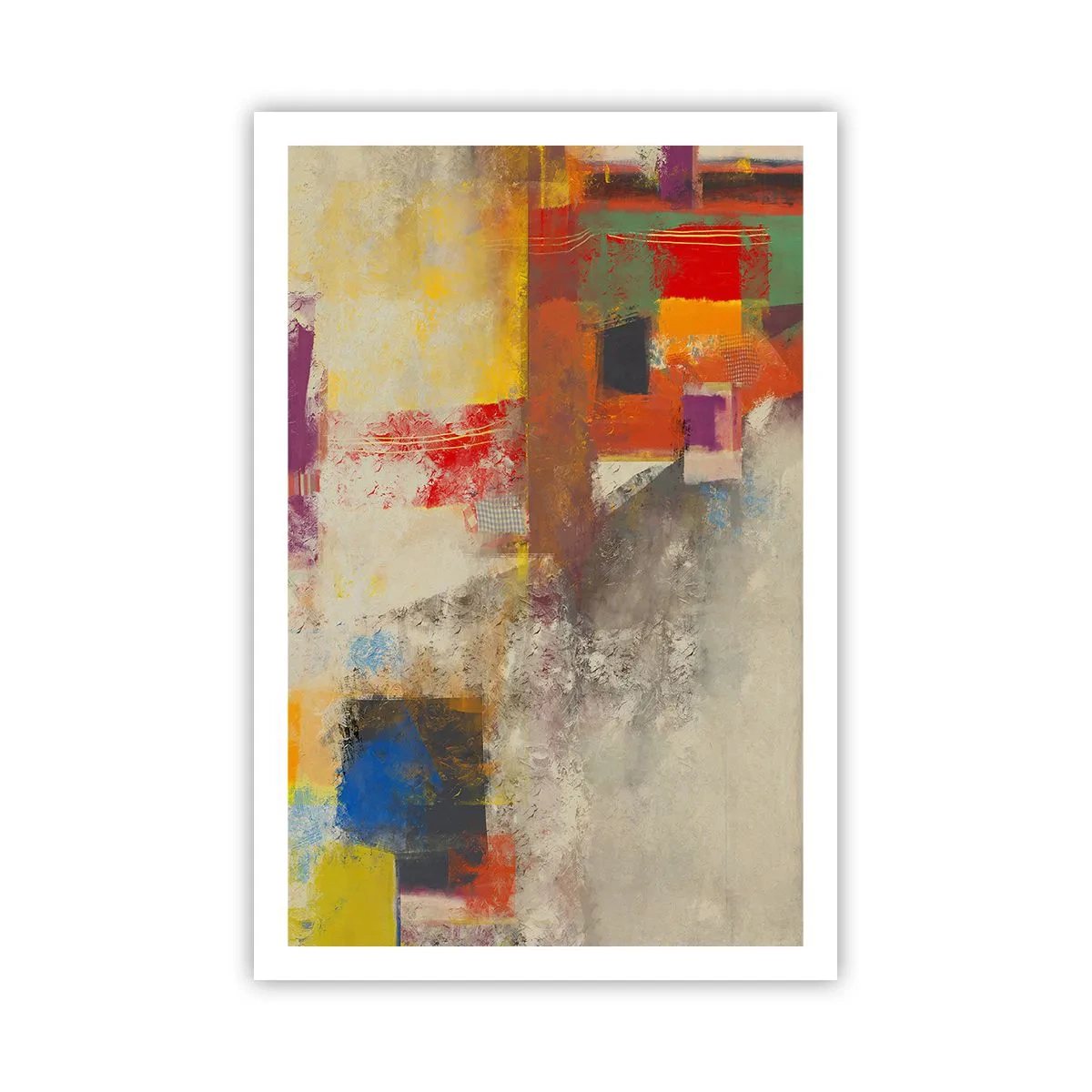 Plakat - Geometri af farver - 61x91 cm