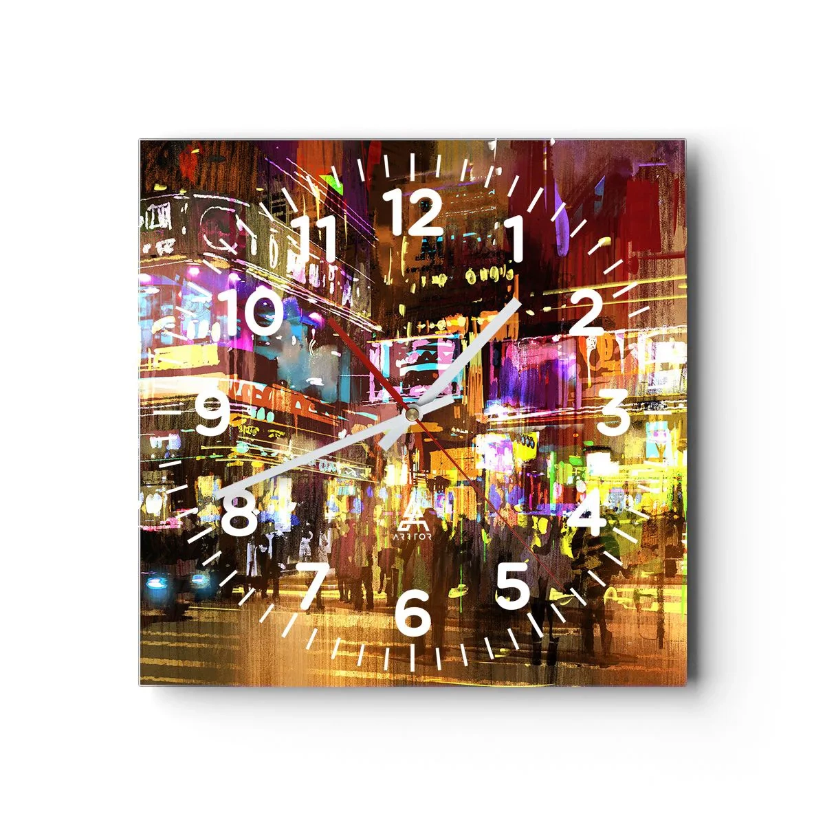 Vægur, Uret - I et hav af lys - 40x40 cm