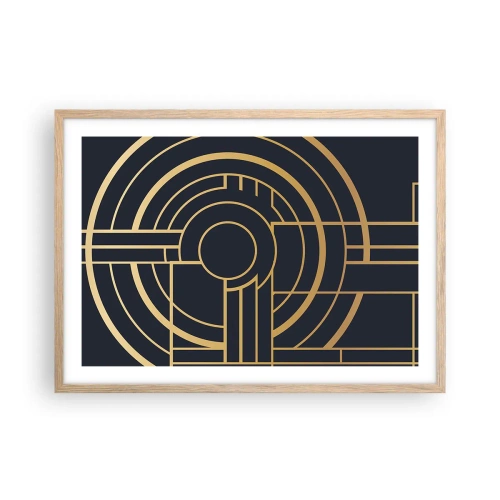 Plakat i ramme af lyst egetræ - At vende tingene på hovedet - 70x50 cm