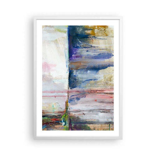 Plakat i hvid ramme - Farverige indtryk og associationer - 50x70 cm