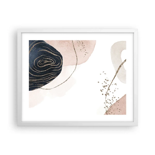 Plakat i hvid ramme - Alt flyder - 50x40 cm