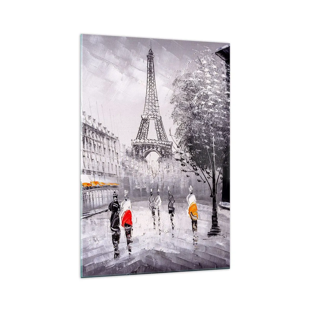 Billede på glas - En parisisk spadseretur - 70x100 cm