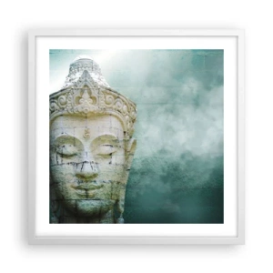 Plakat i hvid ramme - På jagt efter lys - 50x50 cm